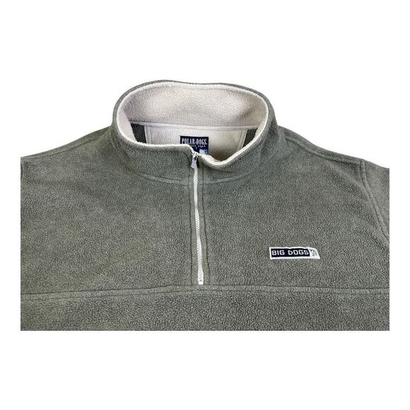 Big Dogs Men's Size 2XL Gray Polar Dogs Quarter-Zip Fleece Jacket - Picture 11 of 12